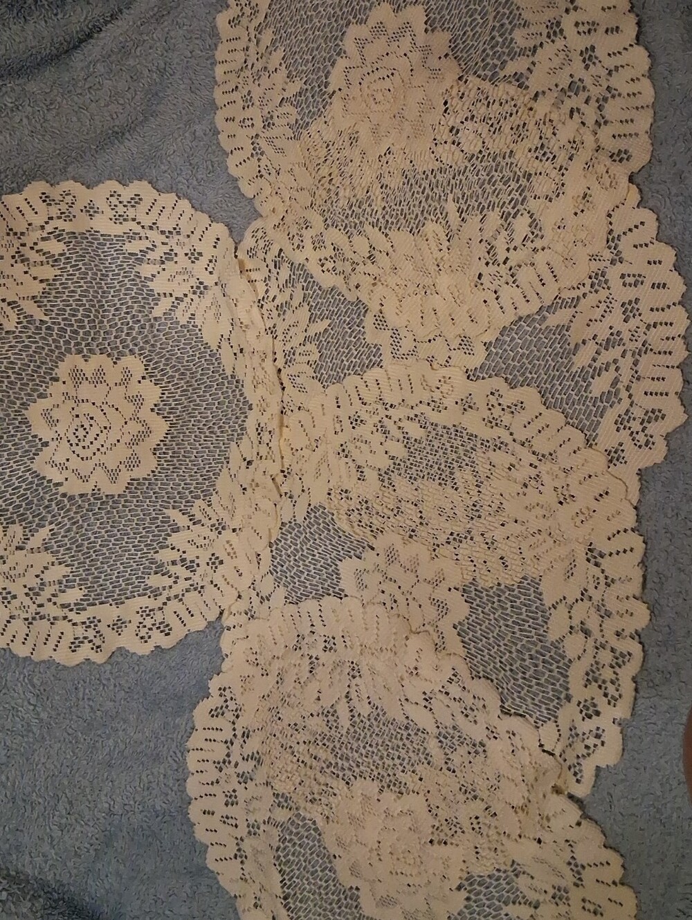 Handmade Cream Crochet Lace Doily Set - Elegant Home Dining Accent